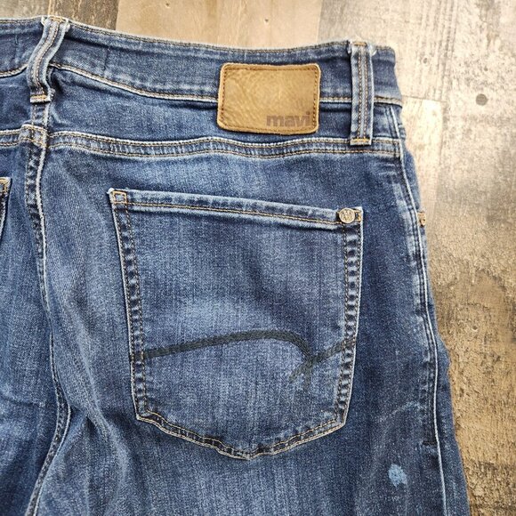 Mavi Zach Regular straight Mens size 34x33 Blue Denim Mid Rise Denim Jeans - Picture 4 of 10